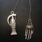 Santa Muerte pendulum Silver 7" inch / Handmade! / FREE SHIPPING!)