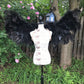 Black Ostrich feather wearable angel wings with bendable adjustable shoulder straps