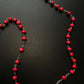 Santa Muerte Rosary / Red wood beads/ Rose scented / Handmade! / FREE SHIPPING!)