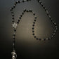 Santa Muerte Rosary / Black wood beads/ Rose scented / Handmade! / FREE SHIPPING!)