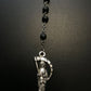 Santa Muerte Rosary / Black wood beads/ Rose scented / Handmade! / FREE SHIPPING!)