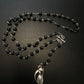 Santa Muerte Rosary / Black wood beads/ Rose scented / Handmade! / FREE SHIPPING!)