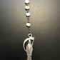 Santa Muerte Rosary / White wood beads/ Rose scented / Handmade! / FREE SHIPPING!