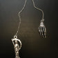 Santa Muerte pendulum Silver 7" inch / Handmade! / FREE SHIPPING!)