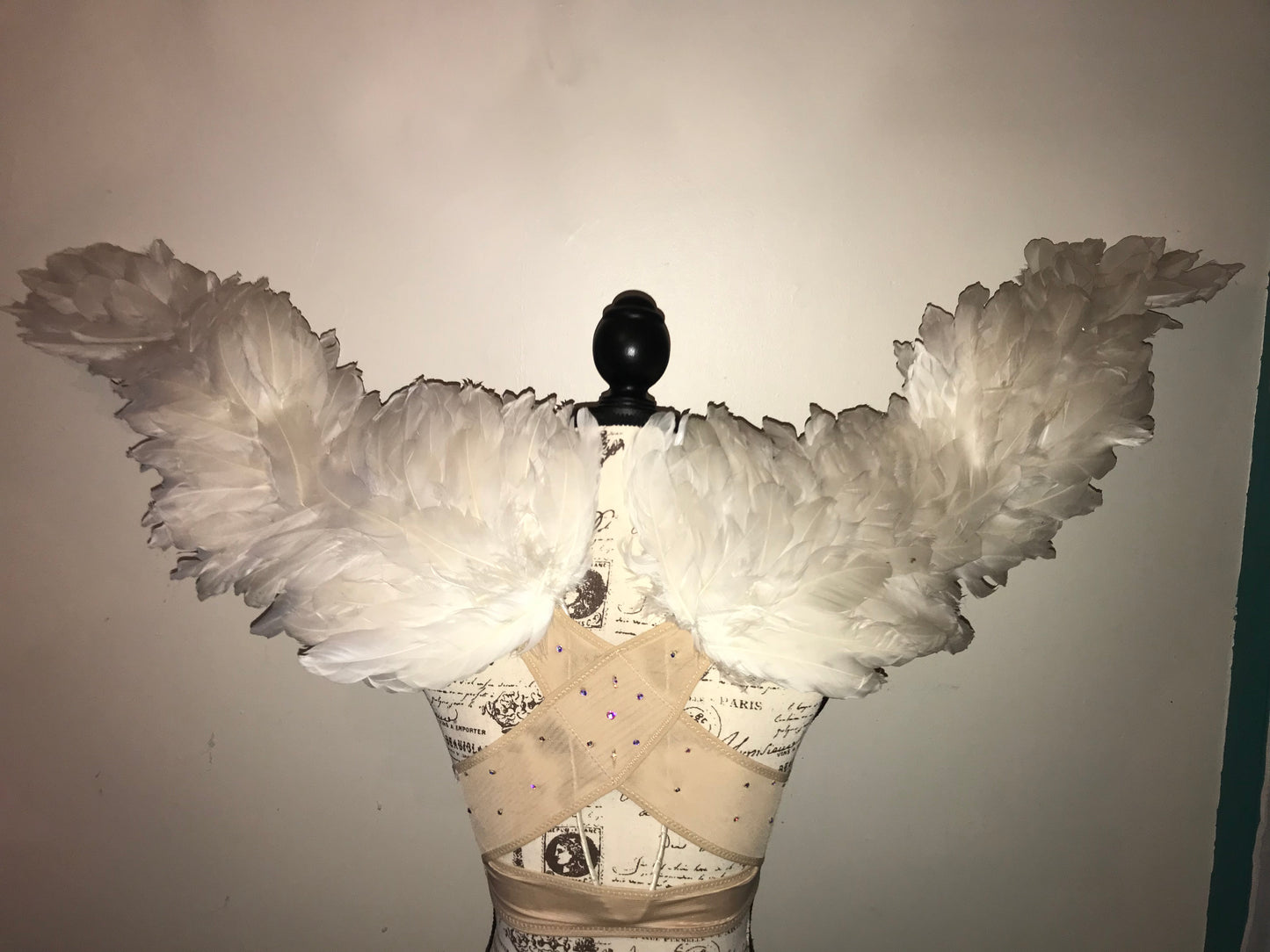 Victoria’s Secret Style Natural White duck Feather Angel wings Wearable Pageant wings/Costume wings/Cosplay Angel Wings