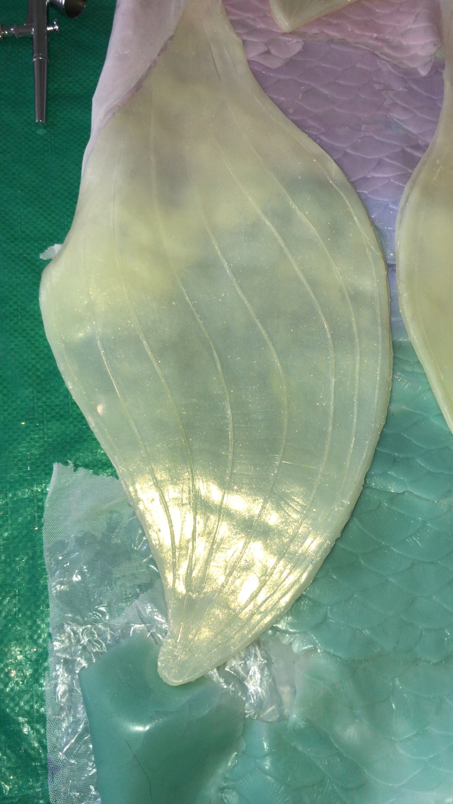 Custom made silicone mermaid fins